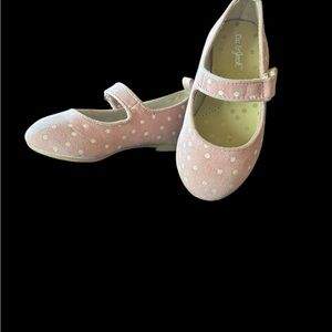 ❄️🏖️Chic Pink Polka Dot Kids Dress Shoes